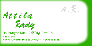 attila rady business card